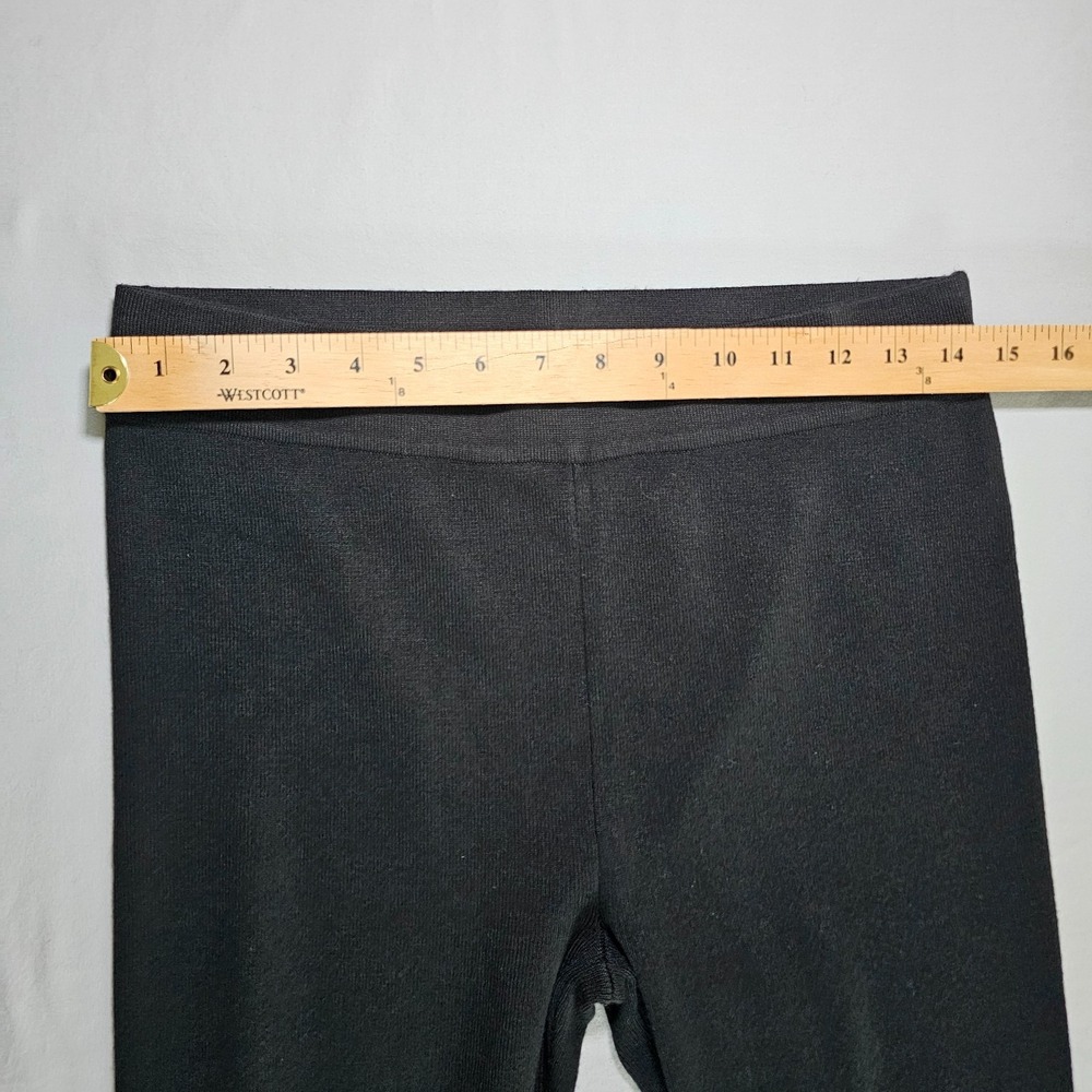 Cable & Gauge Black Knit Ankle Leggings M Elastic Waist Stretch Women's - Picture 5 of 11